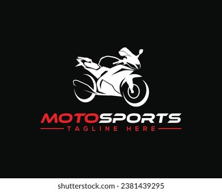 Creative Design For Sport Motorcycle, Auto Shop Speed Bike. Premium Motorsport Logo Template.