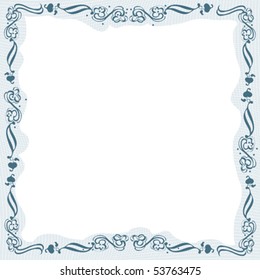 Creative design, stylized floral frame
