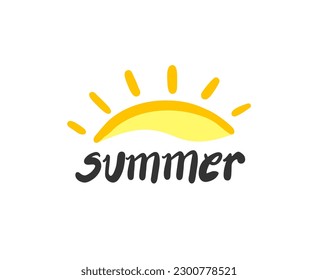 Diseño creativo del icono de verano