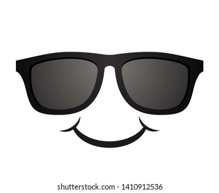 Creative design of sunglasses happy face