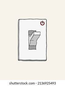 Creative design of switch illustration