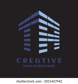 Diseño creativo Símbolo del logo de TA building