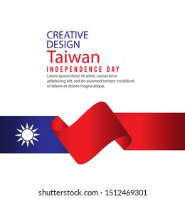 Creative Design Taiwan Independence Day Celebration Vector Template Illustration