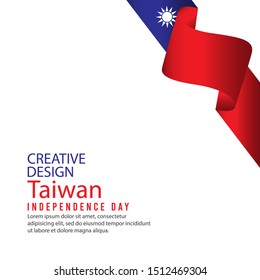 Creative Design Taiwan Independence Day Celebration Vector Template Illustration
