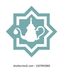 Creative design of teapot icon