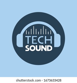 Creative design of tech soun message icon
