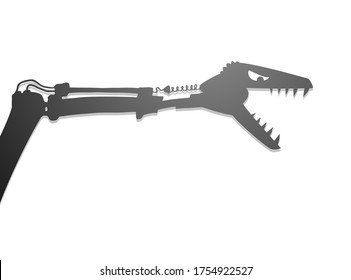 Creative design of technological dinosaur draw