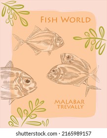 Kreative Design-Vorlage mit Illustration von Malabar Jack in Variationen.