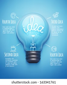 Creative design template with light bulb