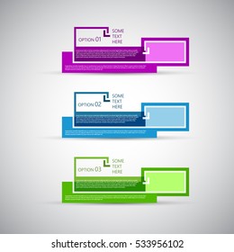 Creative design template, numbered banners for news and advertising, EPS10 Vector Illustration.
