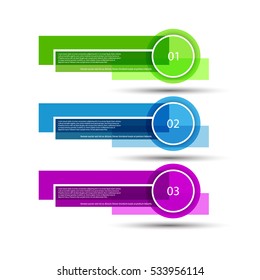 Creative design template, numbered banners for news and advertising, EPS10 Vector Illustration.