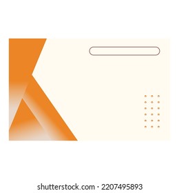 Creative design template of orange geometric background with copy space. EPS 10
