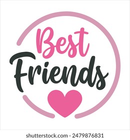 Creative Design Template: Vector Illustration of Best Friends Text