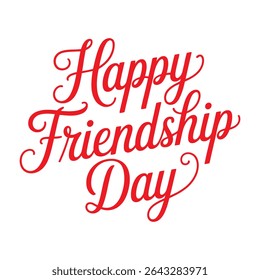 Creative Design Template: Vector Illustration of Happy Friendship Day Text
