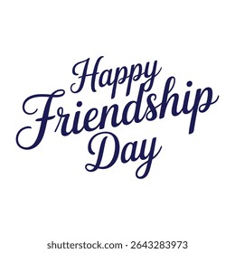 Creative Design Template: Vector Illustration of Happy Friendship Day Text
