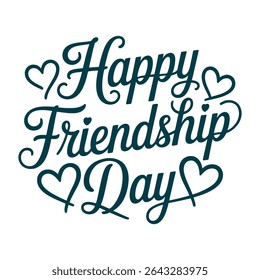 Creative Design Template: Vector Illustration of Happy Friendship Day Text
