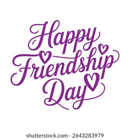 Creative Design Template: Vector Illustration of Happy Friendship Day Text
