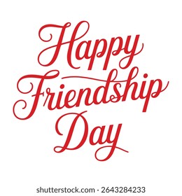 Creative Design Template: Vector Illustration of Happy Friendship Day Text
