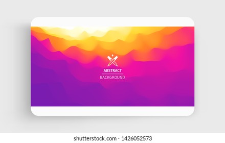 Creative design template with vibrant gradients. 3d vector Illustration for advertising, marketing, presentation. Perspective view. 
