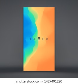 Creative design template with vibrant gradients. 3d vector Illustration for advertising, marketing, presentation. Perspective view. 