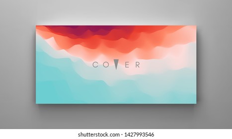 Creative design template with vibrant gradients. 3d vector Illustration for advertising, marketing, presentation. Perspective view. 