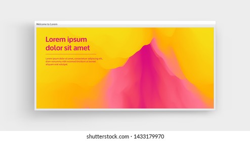 Creative design template with vibrant gradients. 3d vector Illustration for advertising, marketing, presentation. Perspective view. 