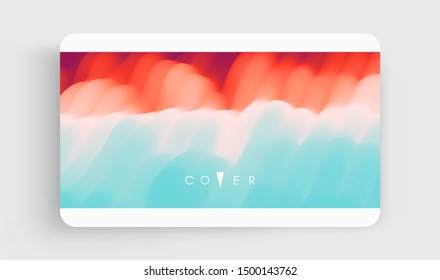 Creative design template with vibrant gradients. 3d vector Illustration for advertising, marketing, presentation. Perspective view. 