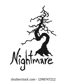 Creative design of terror tree illustration