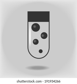 Creative design of test tube. Fully editable vector.