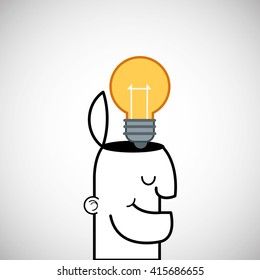 Creative design. Think concept. Mind icon