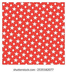 A creative design titled: Red and White Star Pattern for Festive Design