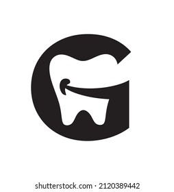 diseño creativo de dientes y letras G