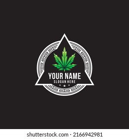 Cannabis-Logo für kreatives Design, Vektorgrafik