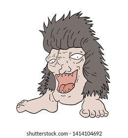 Creative design of ugly monster draw
