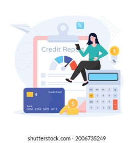 A creative design vector of credit report 