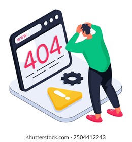         A creative design vector of error 404 


