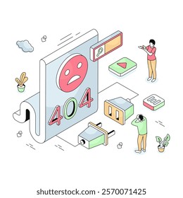 A creative design vector of error 404