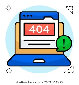 Um vetor de erro de design criativo 404