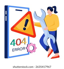 Um vetor de erro de design criativo 404