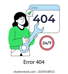 Um vetor de erro de design criativo 404