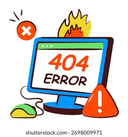 A creative design vector of error 404