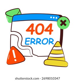 A creative design vector of error 404