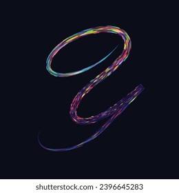 Creative Design vector Font of twisted Ribbon for Title, Header, Lettering, Logo, letter design art, A to Z alphabet colorful, 3d A to Z alphabet colorful,3d Letters