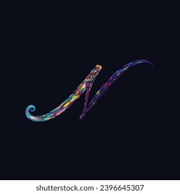 Creative Design vector Font of twisted Ribbon for Title, Header, Lettering, Logo, letter design art, A to Z alphabet colorful, 3d A to Z alphabet colorful,3d Letters