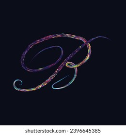 Creative Design vector Font of twisted Ribbon for Title, Header, Lettering, Logo, letter design art, A to Z alphabet colorful, 3d A to Z alphabet colorful,3d Letters