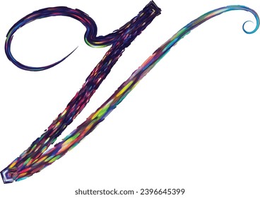 Kreative Design-Vektorgrafik verdrehter Band für Titel, Kopfzeile, Schrift, Logo, Briefdesign-Kunst, A bis Z-Alphabet bunt, 3d-A bis Z-Alphabet bunt,3d-Buchstaben