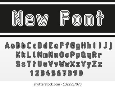 Creative Design vector linear Font for Title, Header, Lettering, Logo, Monogram for corporate Business Luxury Technology Typeface.