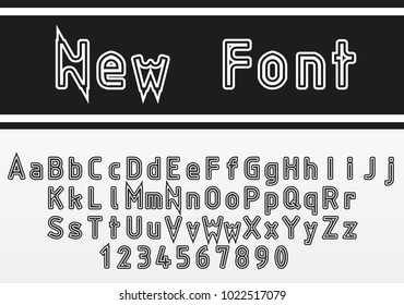 Creative Design vector linear Font for Title, Header, Lettering, Logo, Monogram for corporate Business Luxury Technology Typeface.