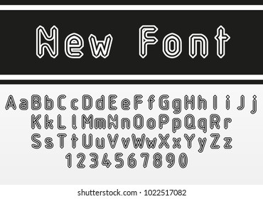 Creative Design vector linear Font for Title, Header, Lettering, Logo, Monogram for corporate Business Luxury Technology Typeface.