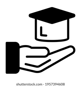 Un vector de diseño creativo del icono de educación de oferta